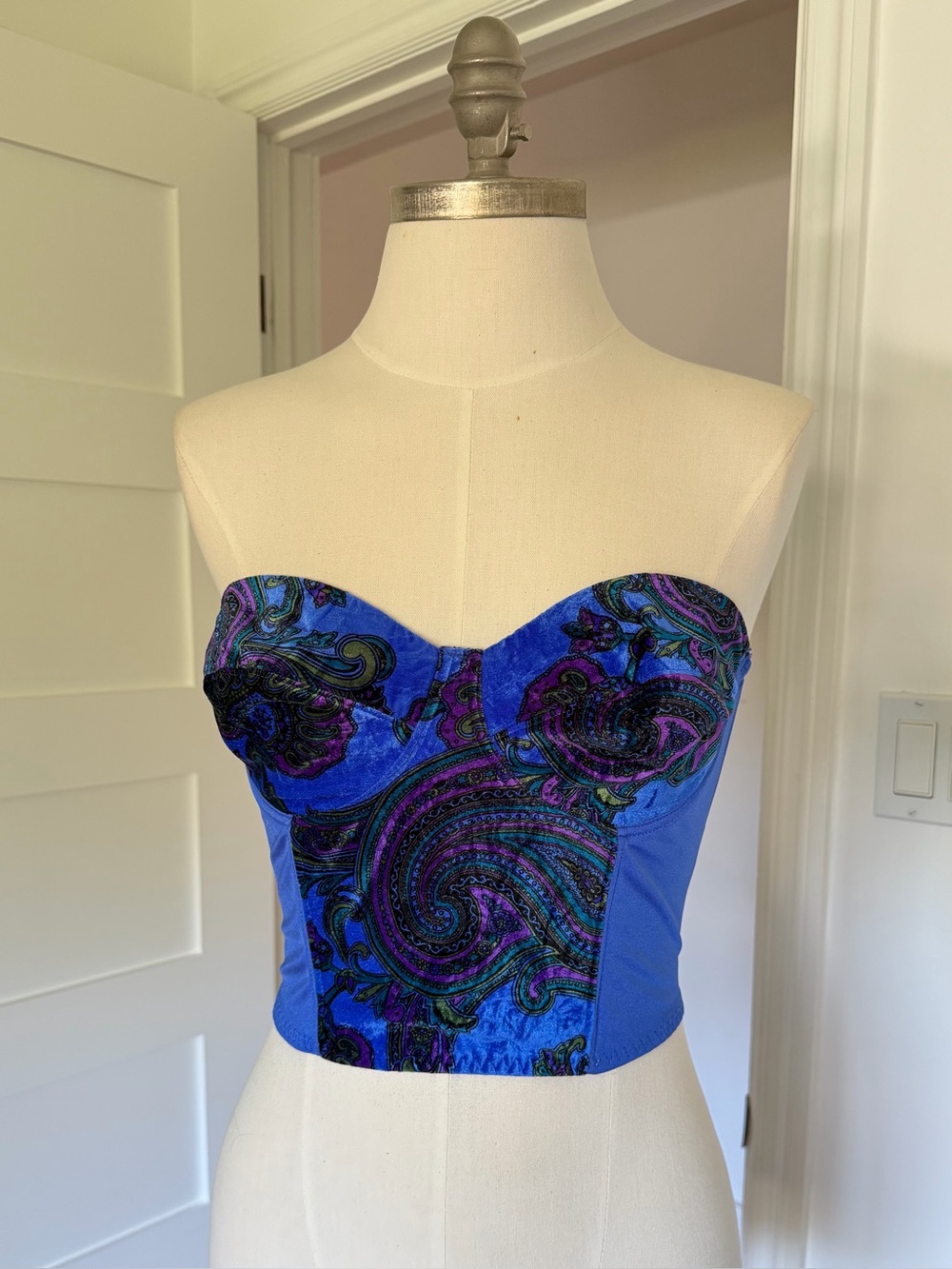 Velvet bustier